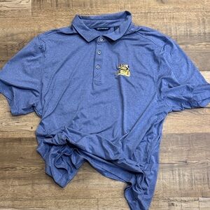 Cutter & Buck Heather Blue Polo with LSU Logo